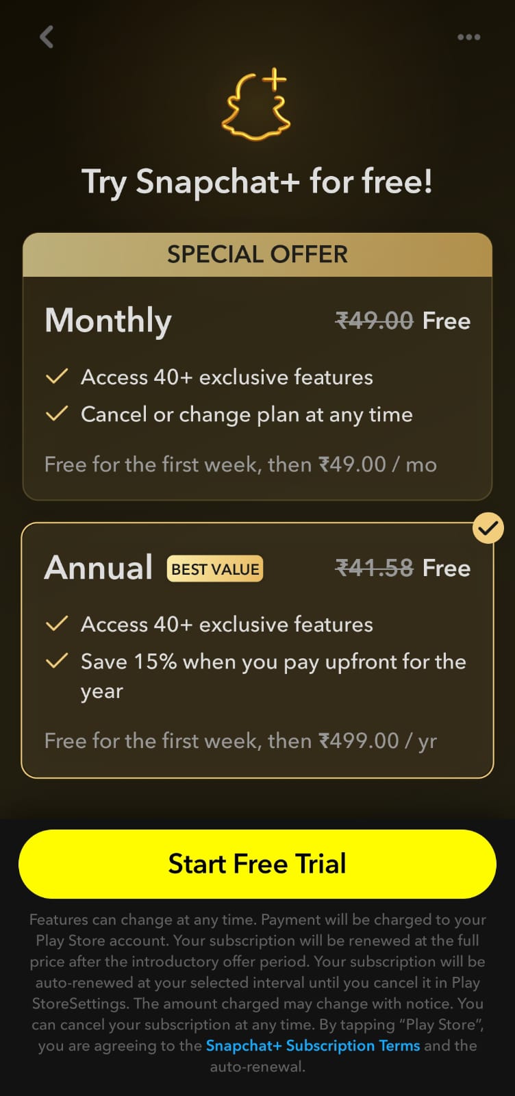 snapchat-premium-cost-india